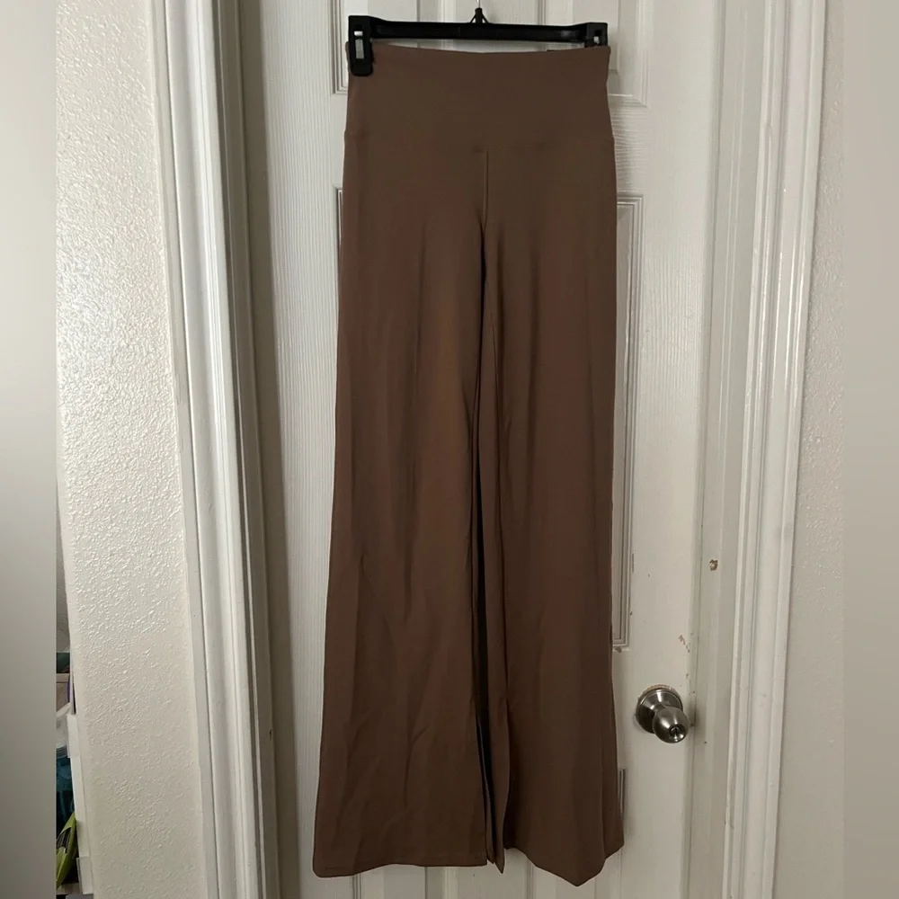 DSG brown momentum high rise wide leg pants
